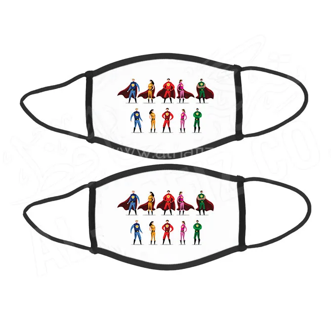 Kids' Superhero Printed Face Masks