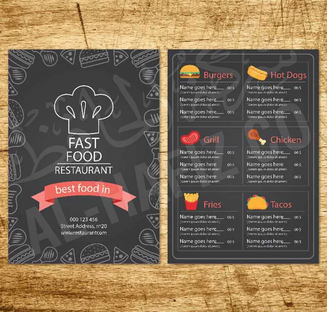  Hotel Menu Card - 100gsm