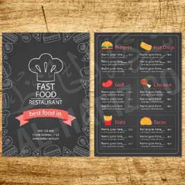  Hotel Menu Card - 100gsm