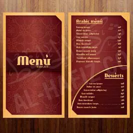 Hotel Menu Card - A5