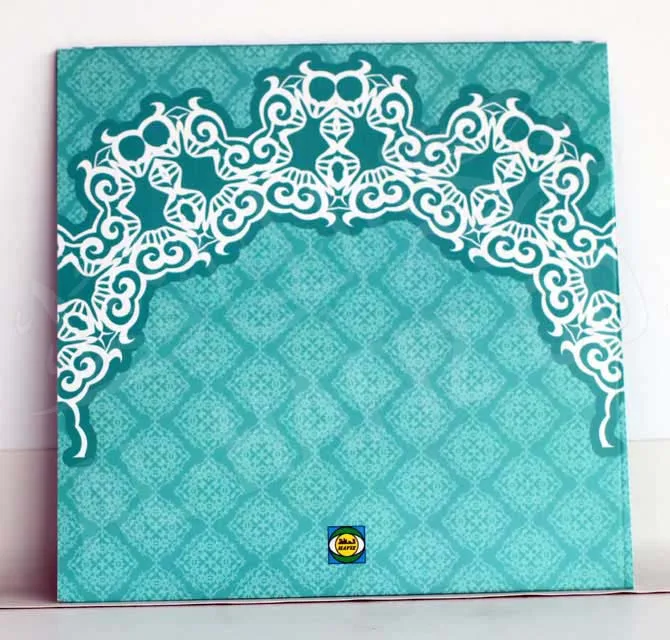 Fancy Laser Cut Envelop - Aqua