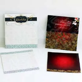 Invitation Card - White/Maroon Invitation Card - White/Maroon