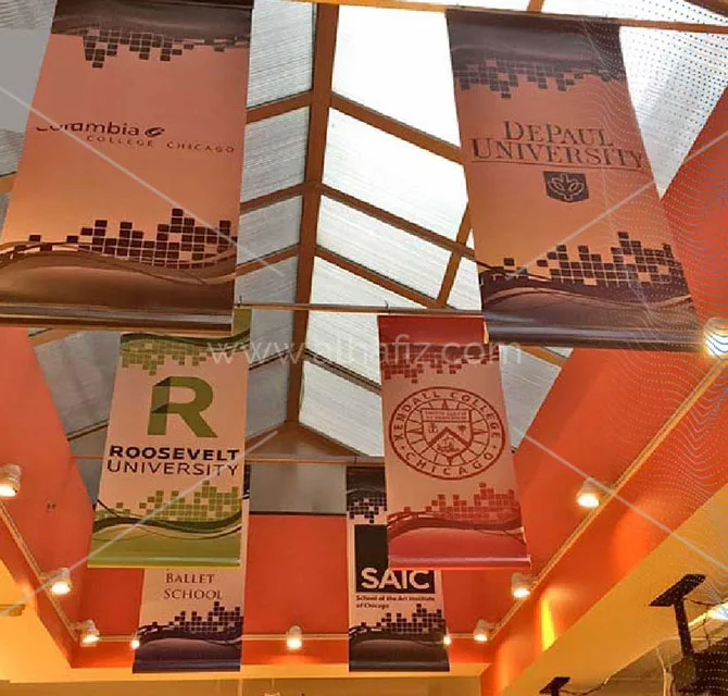Ceiling Hanging Banners for Universities