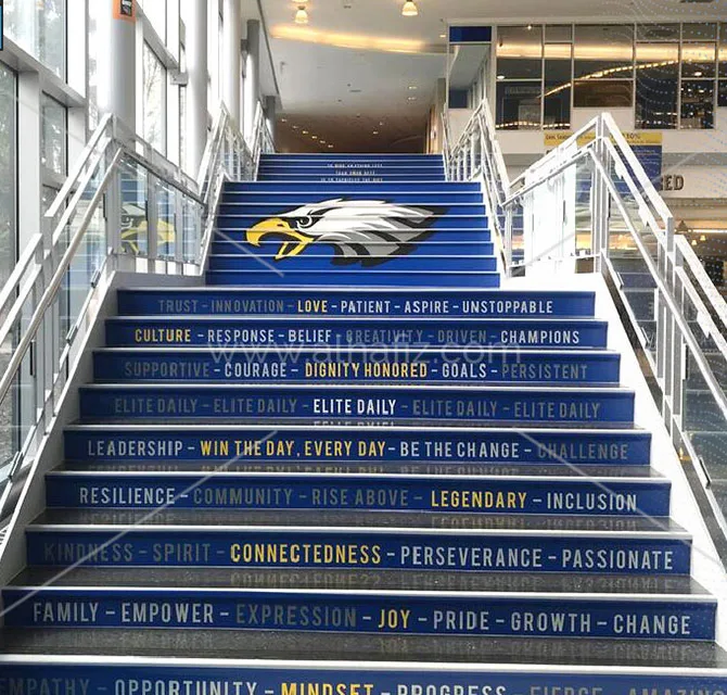Motivational Stair Graphics for Schools