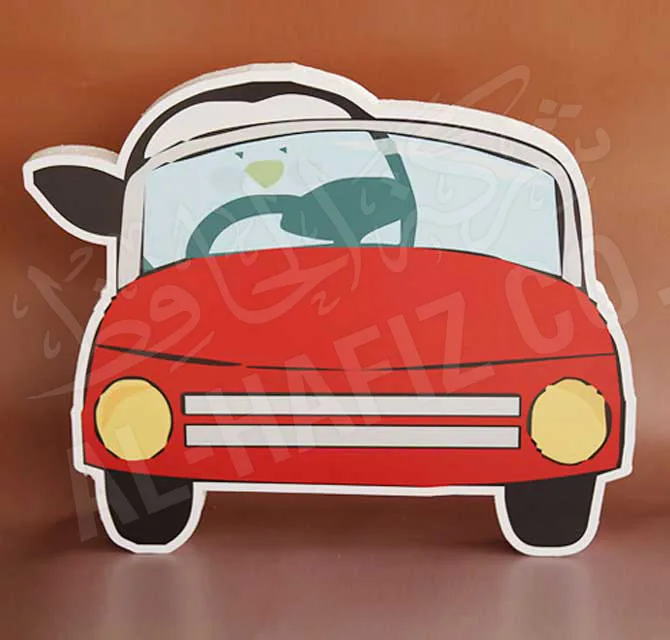 Styrofoam Cutout - Penguin in Car