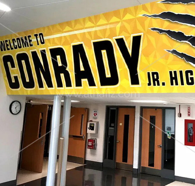 Welcome Banner for School Entrance