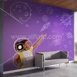 Space-Themed School Wallpaper