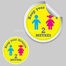 Keep Your Distance 2 Metres Stickers Keep Your Distance 2 Metres Stickers