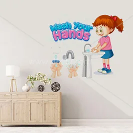 Hands washing Instructions Wallpapers Printing Hands washing Instructions Wallpapers Printing