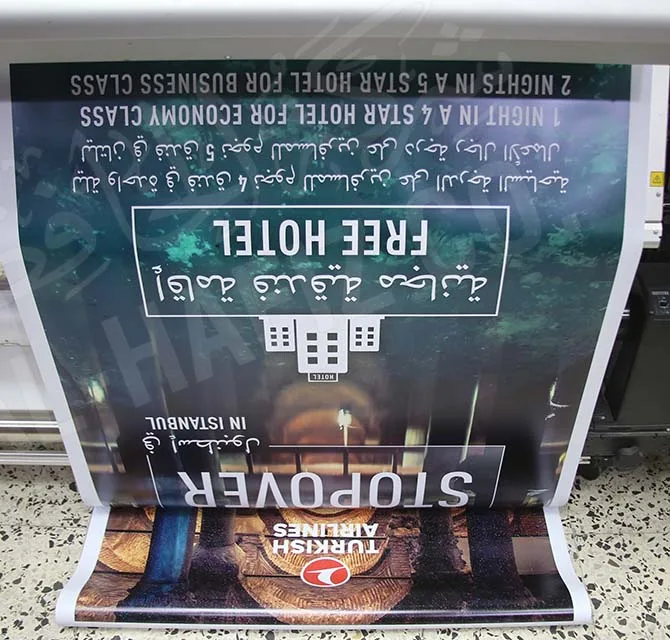 Large Format Printing banner Turkish Airline