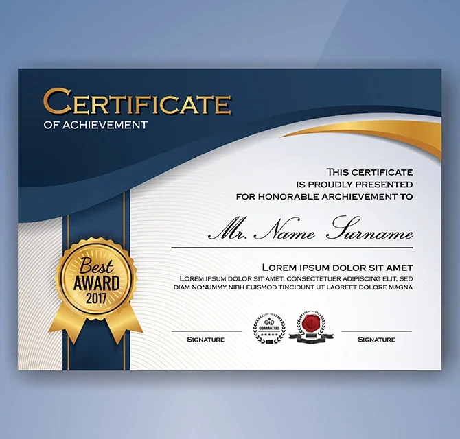 Certificate printing 6