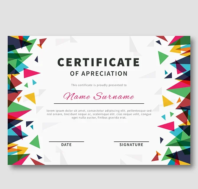 Certificate Printing 9