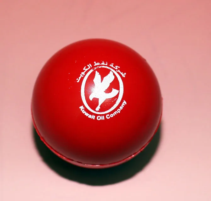 Customized Red Color Silk Screen Printed Stress Balls