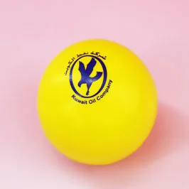 Customized Yellow Color Silk Screen Printed Stress Balls Customized Yellow Color Silk Screen Printed Stress Balls