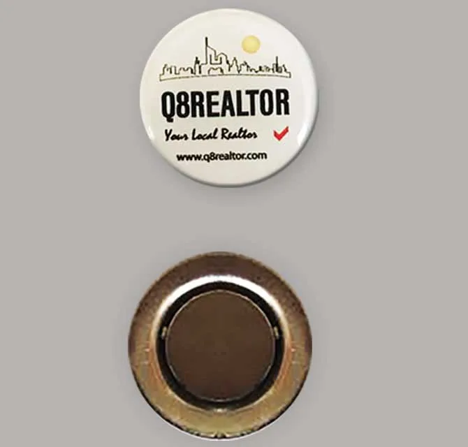 Epoxy Printed Metal Badge - Q8Realtor