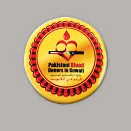 Heat Printed Metal Badge - Pakistani Blood Donors in Kuwait