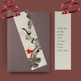 Customized Birds Photo Bookmark for Book