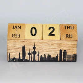 Wooden Monthly Table Calendar 