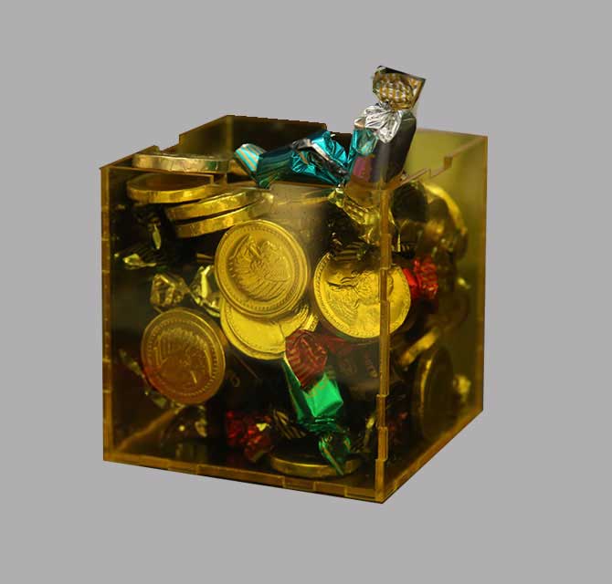  Acrylic Gift Box - Yellow