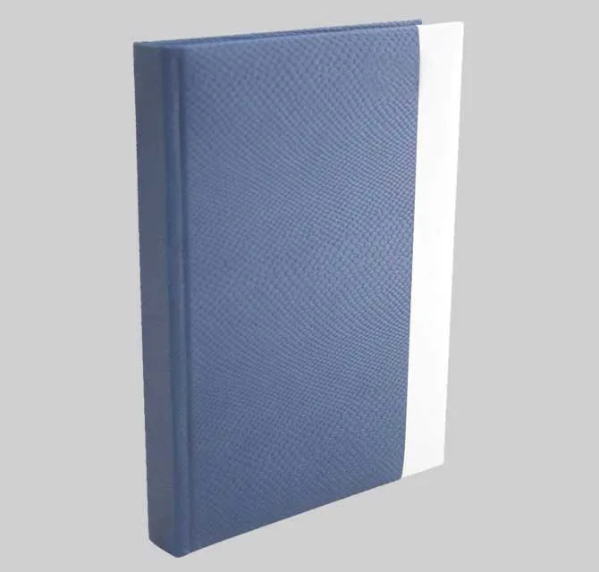 New Year customized diary with logo - Crocodile Faux - Navy Blue with White