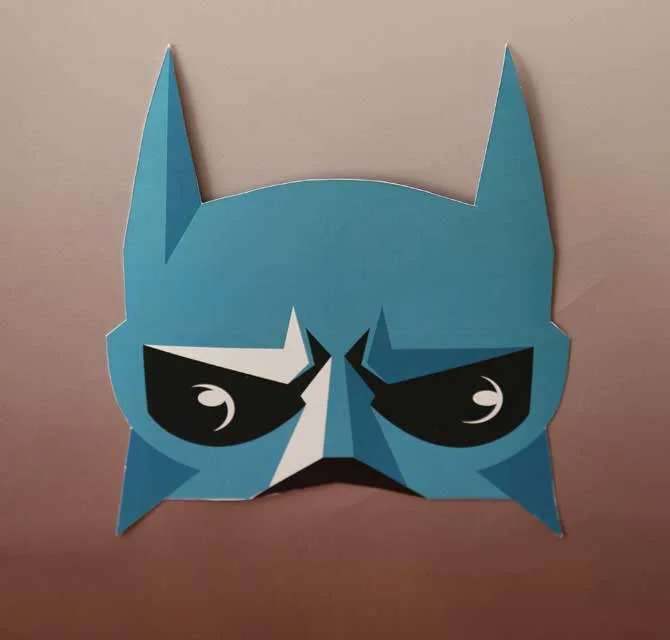 Printed & Die-Cut Paper Mask - Batman