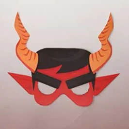 Printed & Die-Cut Paper Mask - Devil Printed & Die-Cut Paper Mask - Devil
