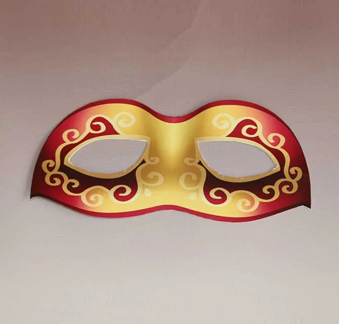 Printed & Die-Cut Paper Mask - Fancy 3