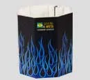  Pen Holder Round - Blue Flames