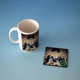 Mug & Tea Coaster - Black & White Mug & Tea Coaster - Black & White