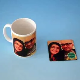 Mug & Tea Coaster - Couple Picture Mug & Tea Coaster - Couple Picture
