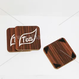 Wood-Grain Leaf Tea Coasters Wood-Grain Leaf Tea Coasters