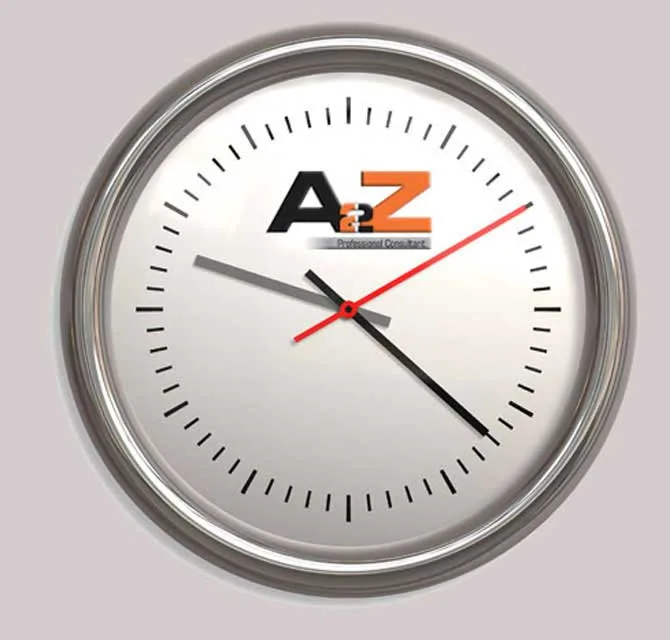Wall Clock Printing - Company Initials 