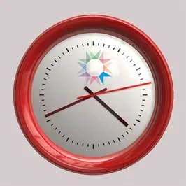 Wall Clock Printing - Logo (Red)