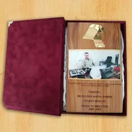 Wooden Shield With Velvet Bound Box Wooden Shield With Velvet Bound Box