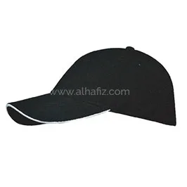 قبعة Santhome Nu-fit® رياضية مرنة - أسود وأبيض