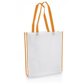 Non-woven Shopping Bag Vertical White/orange Non-woven Shopping Bag Vertical White/orange