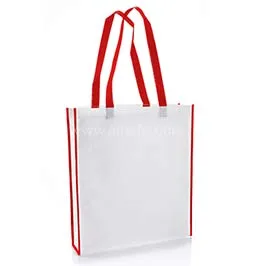Non-woven Shopping Bag Vertical White/red Non-woven Shopping Bag Vertical White/red