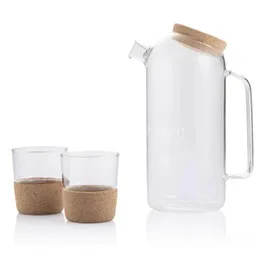 Zossen - Hans Larsen Set Of Glass Carafe With 2 Tumblers Zossen - Hans Larsen Set Of Glass Carafe With 2 Tumblers
