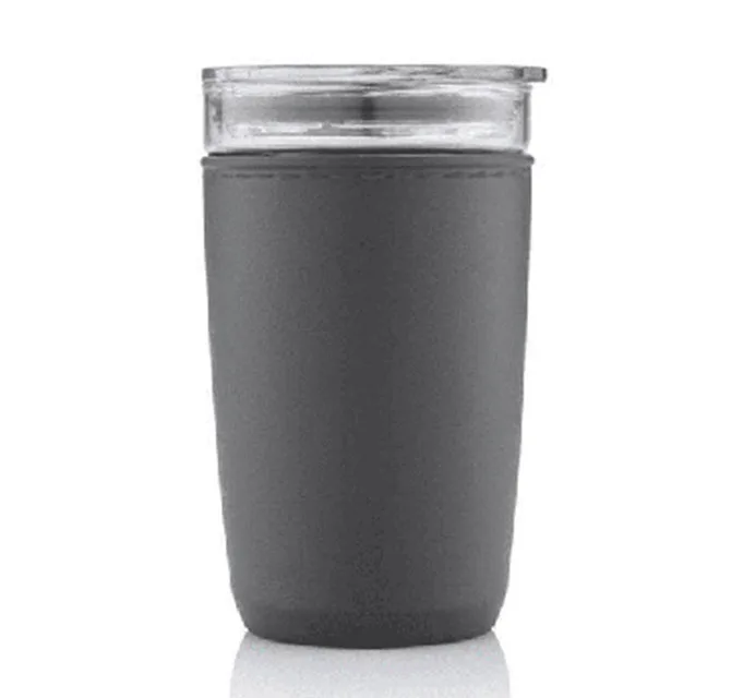 Cerra - Hans Larsen Premium Glass Tumbler With Recycled Protective Sleeve - Black