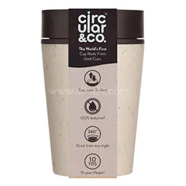 Circular Cup 8oz Cream & Cosmic Black