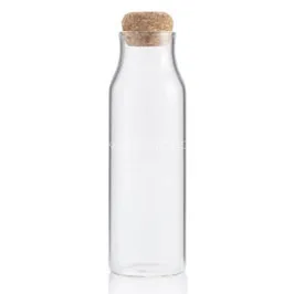 BERKA - Borosilicate Glass Bottle with Cork Lid - 600ml