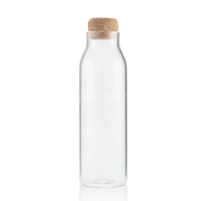 DELLACH - Borosilicate Glass Bottle with Cork Lid - 1200ml