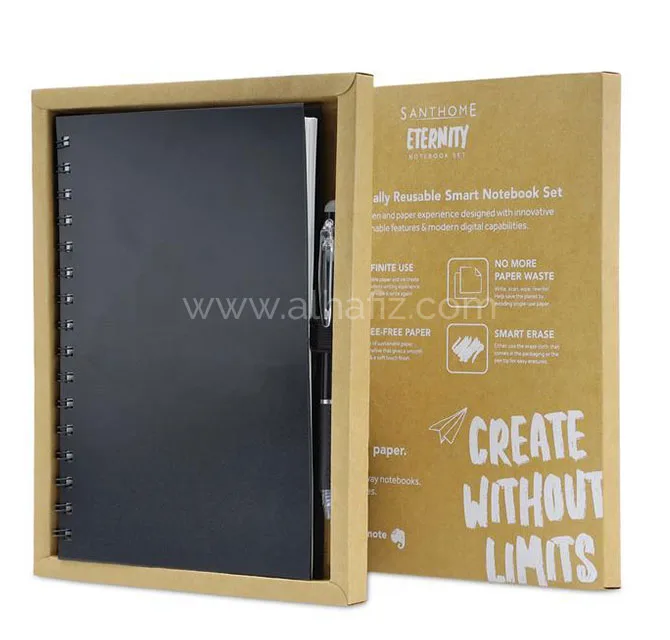Santhome® Eternity - The Reusable Notebook & Pen Set - Black
