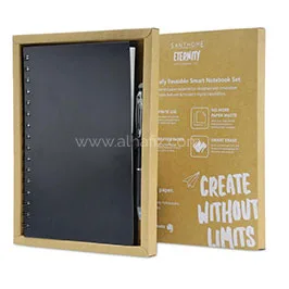 Santhome® Eternity - The Reusable Notebook & Pen Set - Black Santhome® Eternity - The Reusable Notebook & Pen Set - Black