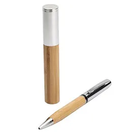 ATCA - eco-neutral Metal Pen with Bamboo Barrel - Natural