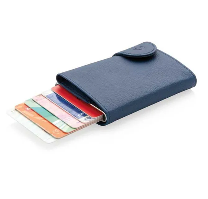 VATRA - c-secure PU RFID Card Holder & Wallet Navy Blue
