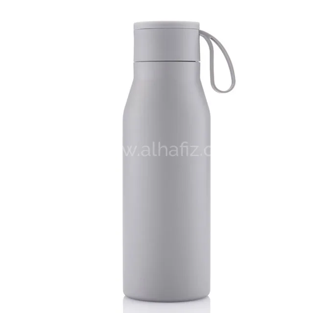 R-NEBRA - CHANGE Collection Recycled Stainless Steel Vacuum Bottle with Loop - Grey