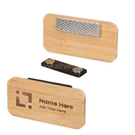 Cesa - Fsc-certified Sustainable Bamboo Name Badge With Magnet Cesa - Fsc-certified Sustainable Bamboo Name Badge With Magnet