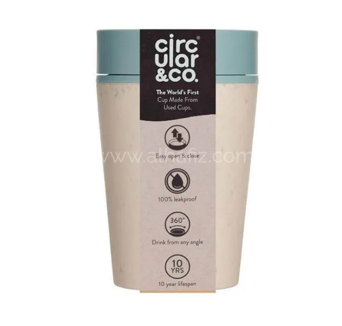 Circular Cup 8 أونصة - كريمي وأزرق بعيد