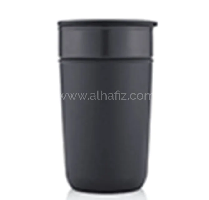 SAVONA - Hans Larsen Premium Ceramic Tumbler With Recycled Protective Sleeve - Black